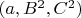 $(a,B^2,C^2) $