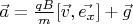 $\vec{a} = \frac{qB}{m}[\vec{v},\vec{e_x}] + \vec{g}$
