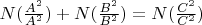 $N(\frac{A^2}{A^2}) + N(\frac{B^2}{B^2}) = N(\frac{C^2}{C^2})$