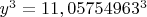 $y^3 = 11,05754963^3$