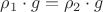 ${\rho_1}\cdot{g}={\rho_2}\cdot{g}$