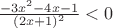 $\frac{-3x^2-4x-1}{(2x+1)^2}<0$