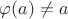 $\varphi(a)\not= a$
