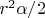 $r^2\alpha/2$