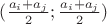$(\frac{a_i+a_j}{2};\frac{a_i+a_j}{2})$