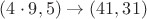 $(4\cdot9,5)\to (41,31)$ $(4\cdot9,5)\to (41,31)$