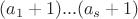 $(a_1+1)...(a_s+1)$