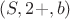 $(S, 2+, b)$