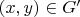 $(x,y)\in G'$