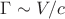 $\Gamma \sim V/c$
