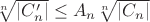 $\sqrt[n]{|C_n'|}\leq A_n\sqrt[n]{|C_n|}$