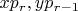 $xp_r , yp_{r-1}$