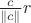 $\frac{c}{\| c \|}r$
