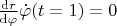 $\frac{\mathrm dr}{\mathrm d\varphi} \dot \varphi (t = 1) = 0$