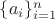 $\{a_i\}_{i=1}^n$