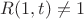 $R(1, t)\ne1$