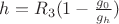 $h=R_3(1-\frac{g_0}{g_h})$