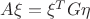 $A\xi=\xi^T G \eta$