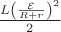 $\frac{L\left(\frac{\mathcal E}{R+r}\right)^2}{2}$
