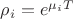 $\rho_i=e^{\mu_i T}$