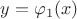 $y=\varphi_1(x)$