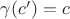 $\gamma(c^\prime)=c$
