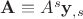 $\mathbf A\equiv A^s {\mathbf y}_{, s}$