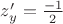 $z'_y=\frac {-1} 2$