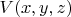 $V(x,y,z)$