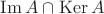 $\operatorname{Im} A \cap  \operatorname{Ker} A$