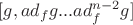 $[g, ad_f g ... ad_{f}^{n-2} g]$