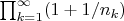 $\prod_{k=1}^\infty(1+1/n_k)$