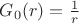 $G_0(r)=\frac{1}{r}$