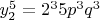 $\[y_2^5  = 2^3 5p^3 q^3 \]$