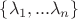 $\{ \lambda_1, ... \lambda_n \}$