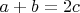 $a+b=2c$