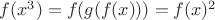 $f(x^3)=f(g(f(x)))=f(x)^2$