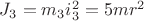 $J_3 = m_3 i_3^2 = 5mr^2$