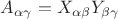 $A_{\alpha \gamma}=X_{\alpha \beta}Y_{\beta\gamma}$