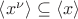 $ \left\langle x^\nu \right\rangle\subseteq \left\langle x \right\rangle$