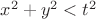 $x^2+y^2 < t^2$