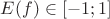 $E(f) \in [-1; 1]$