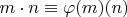 $m\cdot n \equiv \varphi(m)(n)$