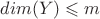 $dim(Y) \leqslant m$