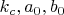 $k_c, a_0,b_0$