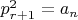 $p^2_{r+1}=a_n$