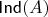 $\mathsf{Ind}(A)$