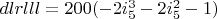 $dlrlll=200 (-2 i_5^3-2 i_5^2-1)$