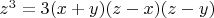 $z^3=3(x+y)(z-x)(z-y) $