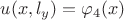 $u(x, l_y) = \varphi_4(x)$